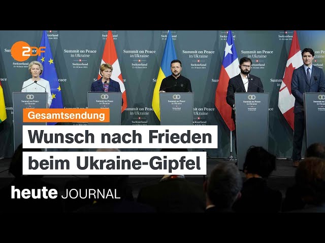 ⁣heute journal vom 16.06.2024 Wunsch nach Frieden beim Ukraine-Gipfel, Polizei stoppt Angreifer