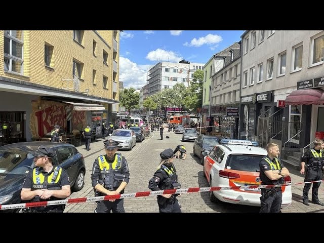 ⁣German police shoot man armed with an axe in Hamburg