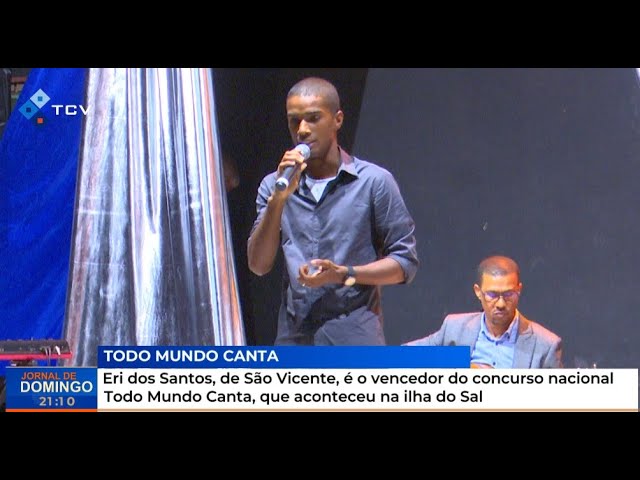 ⁣Eri dos Santos, de São Vicente, é o vencedor do concurso nacional Todo Mundo Canta, que aconteceu