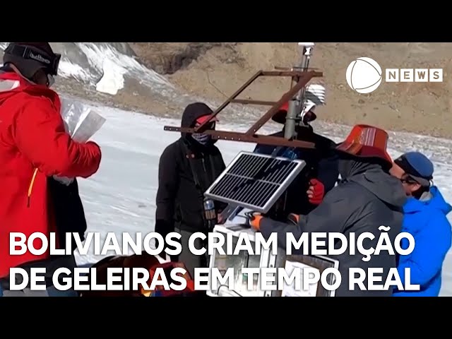 ⁣Bolivianos criam forma de medir derretimento de geleiras em tempo real