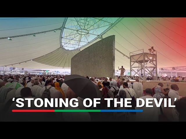 ⁣Haj pilgrims take part in first of three-day 'stoning of the devil' ritual | ABS-CBN News