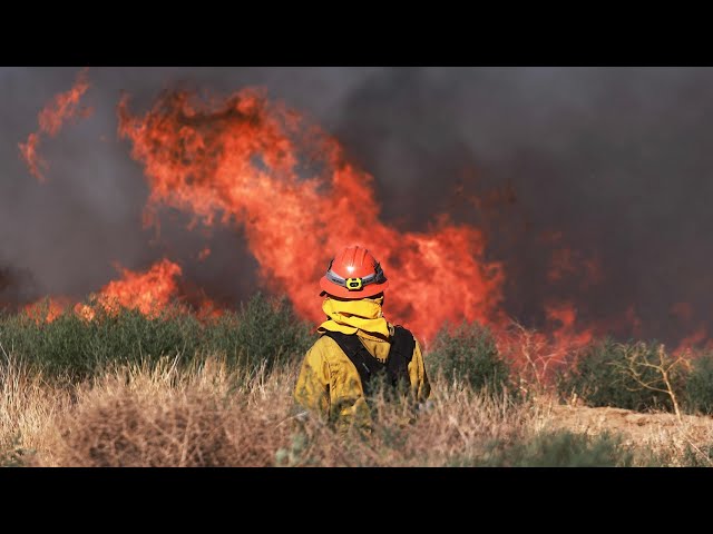 ⁣1,200 people evacuated as wildfire spreads in California
