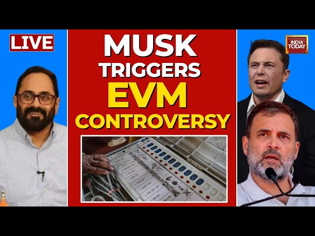 ⁣LIVE | Maha EVM Controversy: Elon Musk vs Rajeev Chandrasekhar Over EVMs | India Today LIVE