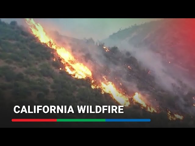 ⁣Fast-moving California wildfire burns over 12,000 acres | ABS-CBN News