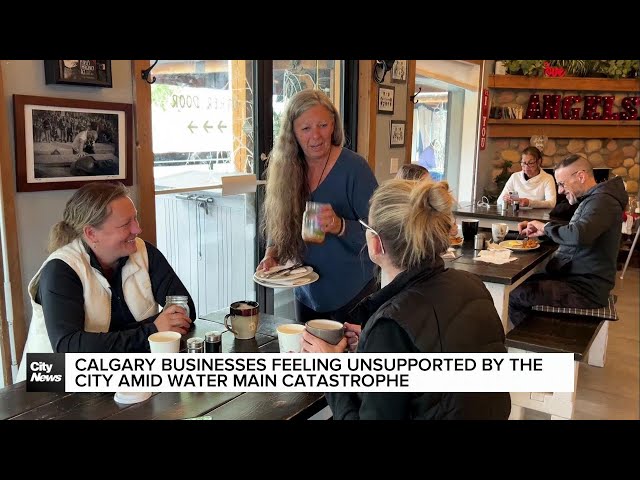 ⁣Calgary businesses feeling unsupported by the city amid water main catastrophe