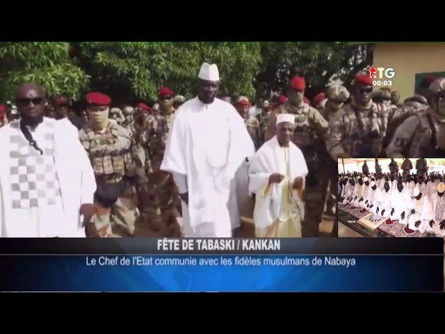 ⁣www.guineesud.com : Fête de Tabaski à Kankan : Gl Mamadi Doumbouya avec les musulmans ce 16 juin