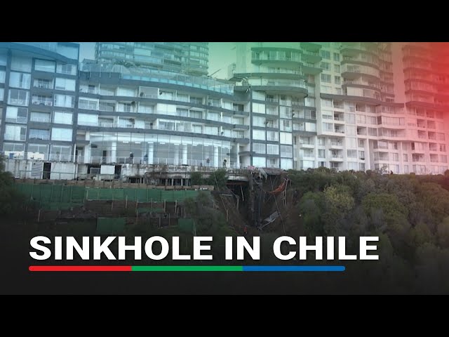 ⁣Residents live in fear as sinkhole threats to collapse building in Chile
