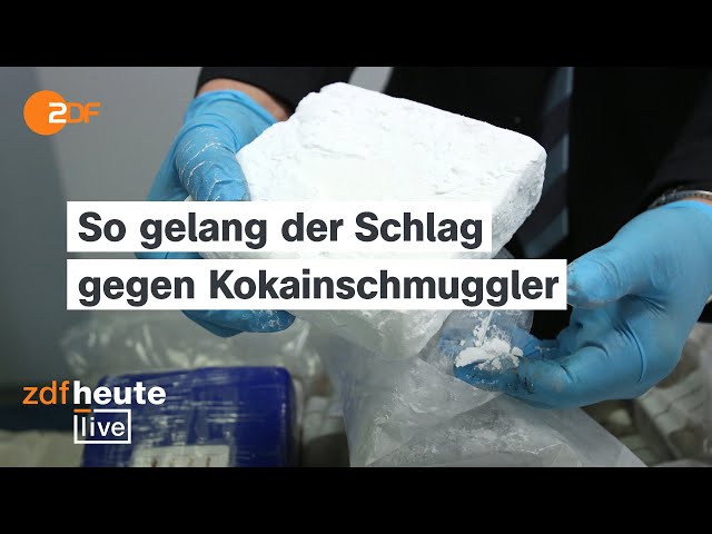 ⁣Rekord-Kokainfund: Ermittler berichten über Festnahme von Drahtziehern | ZDFheute live