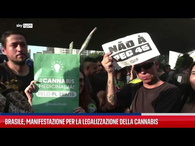 ⁣Brasile, manifestazione per la legalizzazione della cannabis