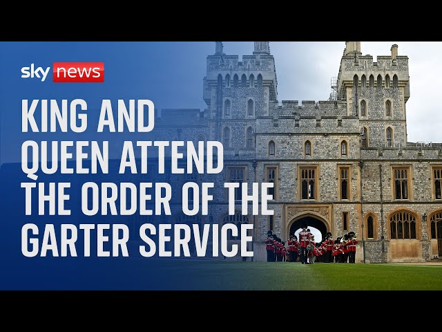 ⁣Watch live: King and Queen attend The Most Notable Order of the Garter service