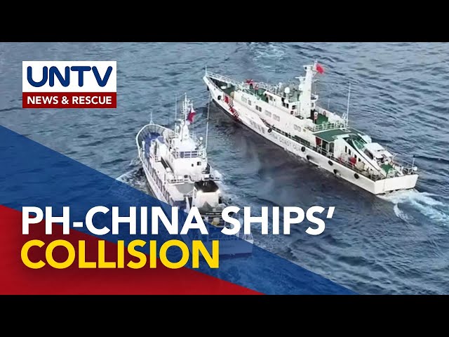 ⁣PH, China vessels collide during RoRe mission at Ayungin Shoal