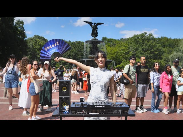 ⁣“Journey Through Civilizations” flash mob event held in New York City
