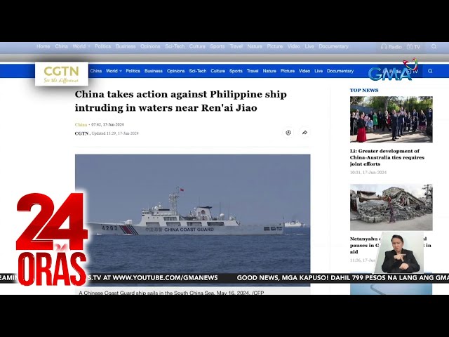 ⁣24 Oras Part 1: Nagbanggaan sa Ayungin Shoal; pagbabalik-bansa ng 21 MV Tutor Pinoy crew;..., atbp.