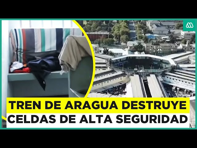 ⁣Integrantes del Tren de Aragua destruyen celdas de Cárcel de Alta Seguridad en Santiago