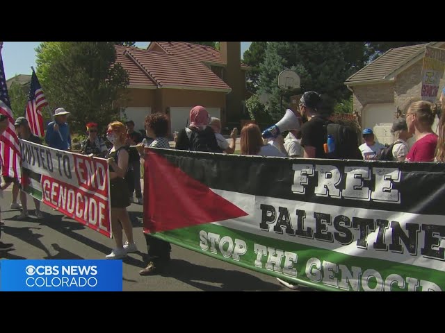 ⁣Protestors clash outside home of Jewish University of Colorado Regent