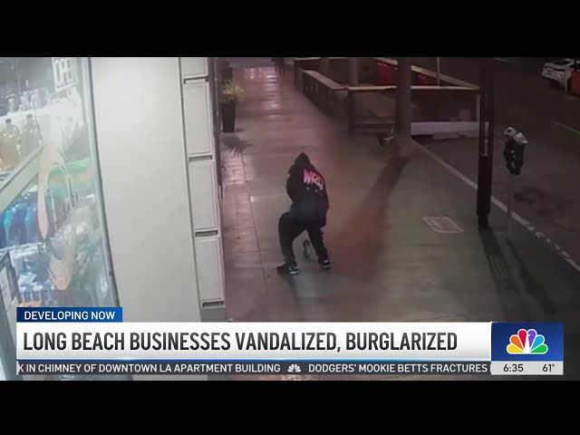⁣Criminal strike at Long Beach businesses