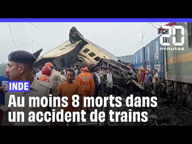 ⁣Inde : Huit morts dans une collision entre un train de passagers et un convoi de marchandises