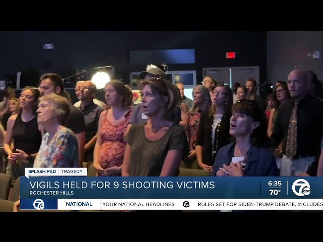 ⁣Vigils held for 9 victims after Rochester Hills splash pad shooting