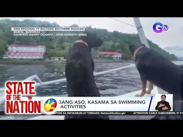 ⁣State of the Nation Part 3: Mga aso na sumabak sa water activities ; Atbp.