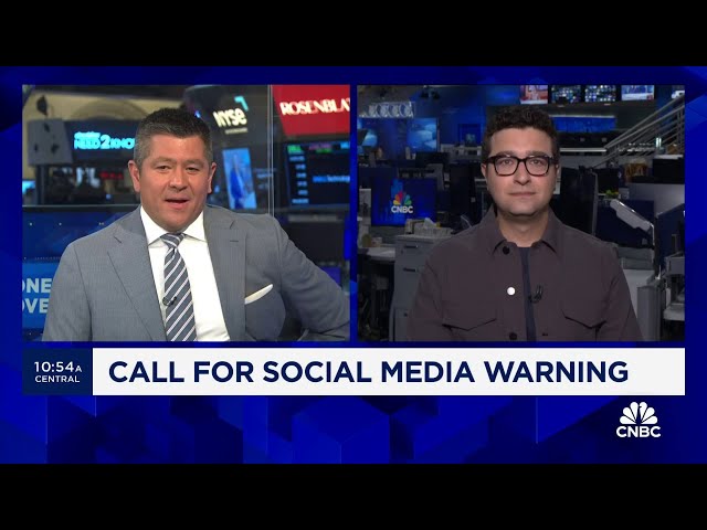 ⁣U.S. Surgeon General calls for warning labels on social media