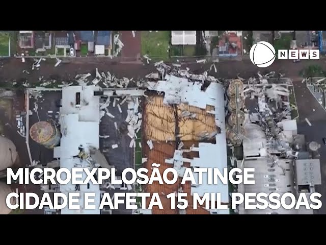 Microexplosão atinge cidade gaúcha e afeta 15 mil pessoas