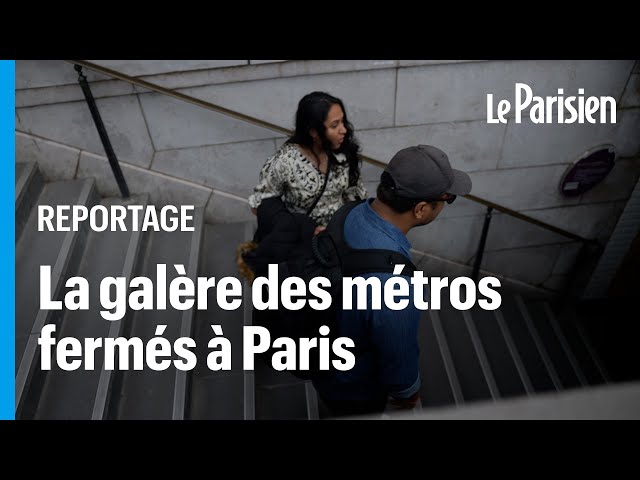 ⁣« C'est la galère » : autour de Concorde, des touristes perdus devant les métros fermés pour le