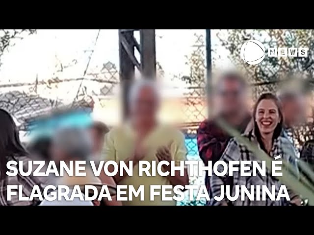 Suzane Von Richthofen é flagrada em festa junina no interior paulista