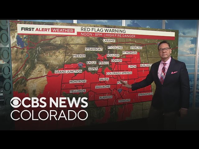 Fire Danger to Colorado cold front for Tuesday