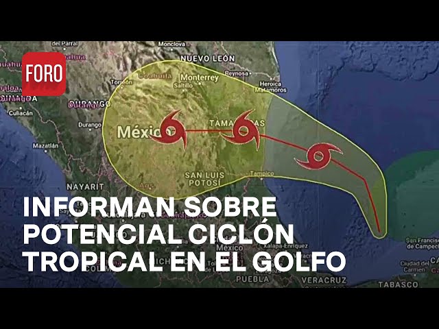 ⁣Conagua da información sobre el potencial Ciclón Tropical 1 en el Golfo de México - Las Noticias