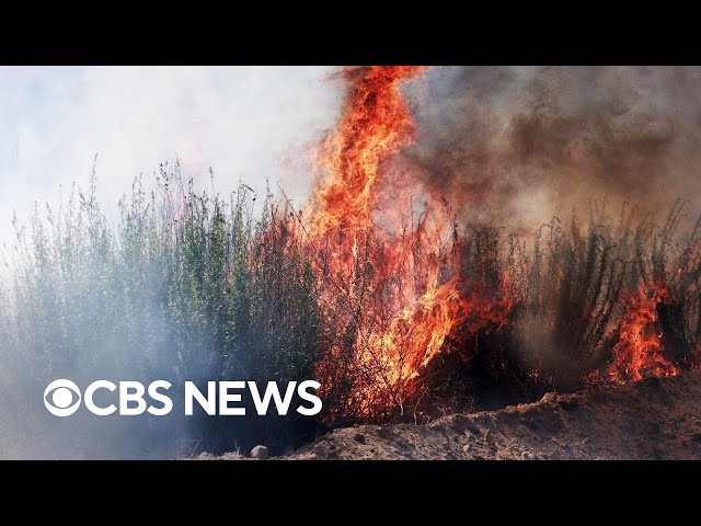⁣Videos show Post Fire burning in Southern California fueled by gusty winds