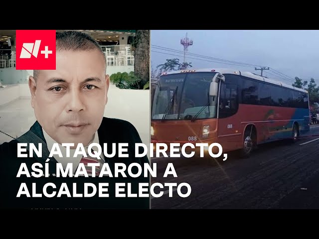 ⁣Asesinan a Salvador Villalva: En un autobús, así fue el ataque contra alcalde electo de Copala