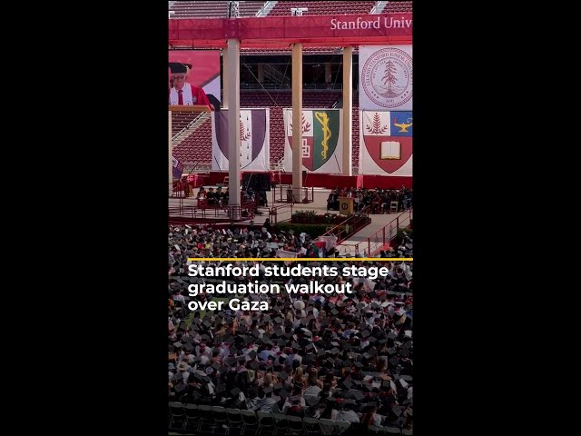 ⁣Stanford students stage graduation walkout over Gaza | AJ #shorts