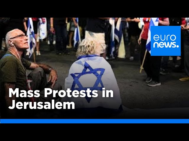 ⁣Netanyahu's Government Faces Mass Protests in Jerusalem | euronews 