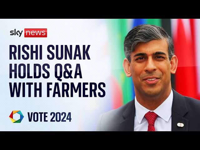 Watch live: Prime Minister Rishi Sunak holds Q&A with farmers in north Devon