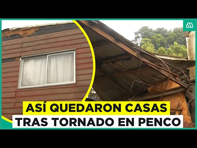 ⁣Casas sin techo y con corte de luz: Así quedaron inmuebles tras tornado en Penco