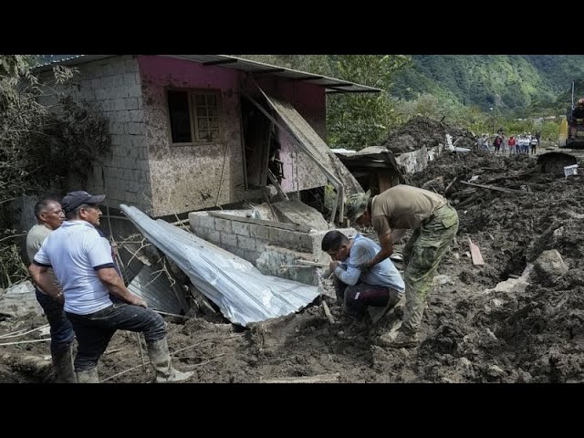 ⁣No Comment : au moins 7 morts et 22 blessés en Équateur après un glissement de terrain