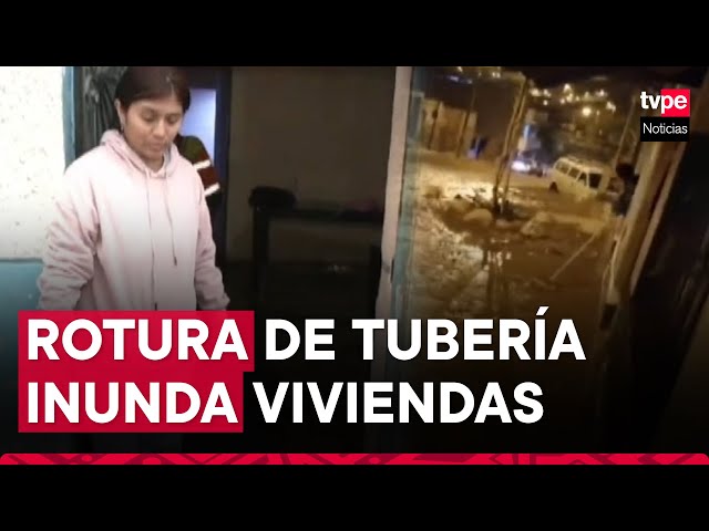 ⁣Villa María del Triunfo: Sedapal informa que controló aniego provocado por rotura de tubería antigua