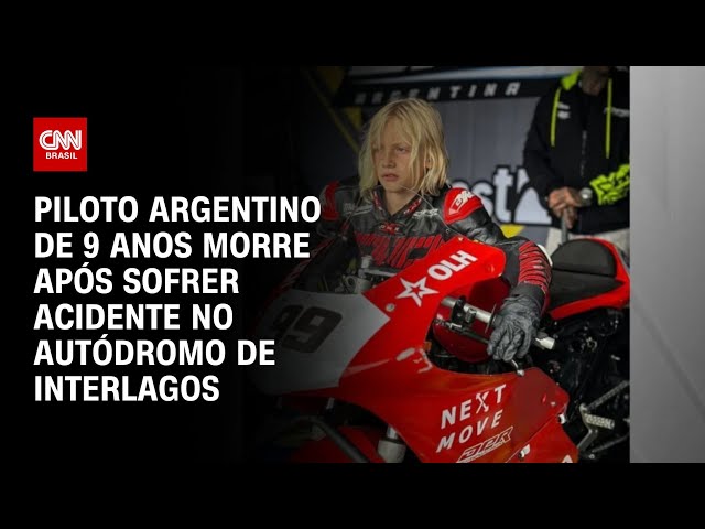 Piloto argentino de 9 anos morre após sofrer acidente no Autódromo de Interlagos | LIVE CNN