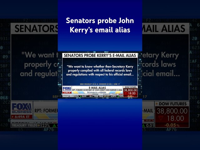⁣Whistleblowers claim John Kerry used email alias while performing White House duties #shorts