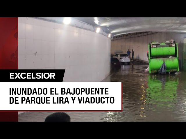 ⁣Se inunda túnel de Parque Lira y Viaducto por fuga de agua