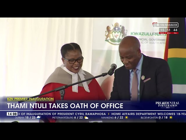 Thami Ntuli sworn in as KZN Premier