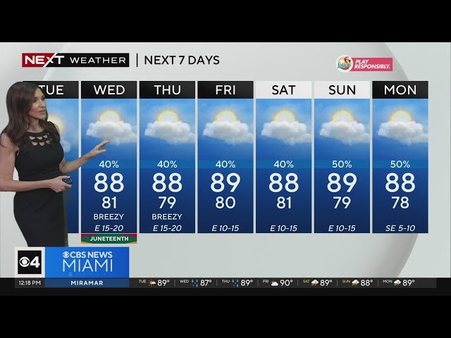 ⁣South Florida Weather for Tuesday 6/18/2024 12PM