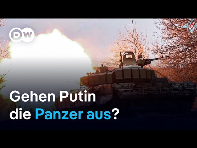 ⁣Krieg gegen die Ukraine - werden die russischen Panzer knapp? | DW Nachrichten