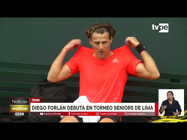 Diego Forlán disputa el ITF MT1000 de Lima