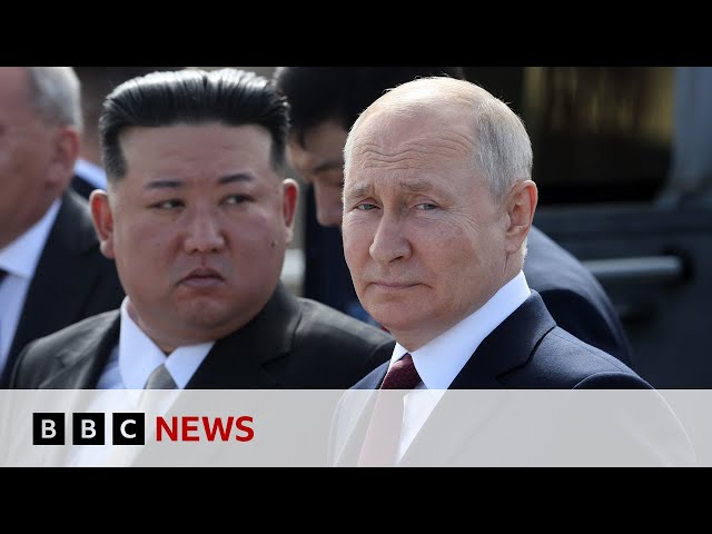 ⁣Vladimir Putin arrives in North Korea ahead of talks with Kim Jong-un | BBC News