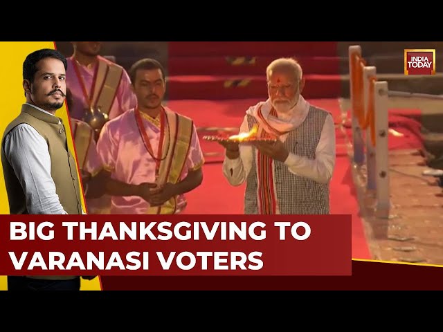 ⁣PM Modi Returns To 'Karmabhoomi' Kashi After Poll Win, Performs Ganga Aarti | News Track