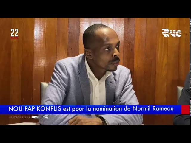 La structure ''Nou pap konplis" se montre favorable à la nomination de Normil Rameau 