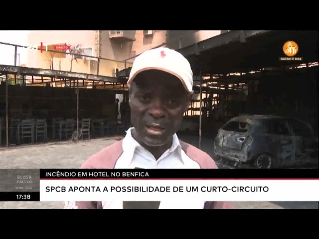 ⁣Incêndio no Benfica destroi parte do hotel e 6 viaturas em Luanda