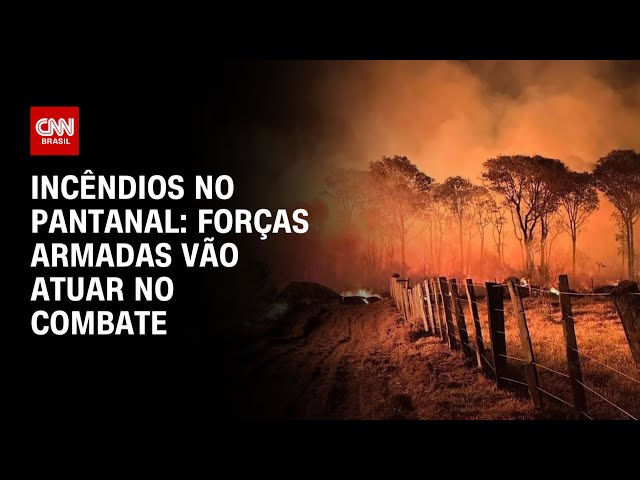 ⁣Incêndios no Pantanal: Forças Armadas vão atuar no combate | CNN 360º