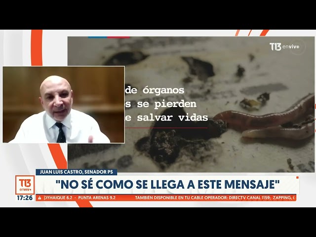 Senador Castro por campaña de donación de organos: "No sé cómo se llega a este mensaje"